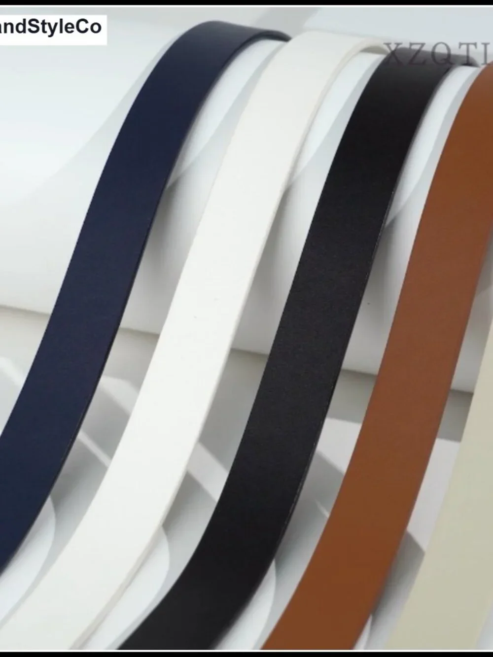 Women's Leather Belt with Gold or Silver Pin Buckle